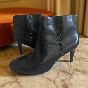 COACH Black Leather Buttoned Ankle Booties Boots Size 7
